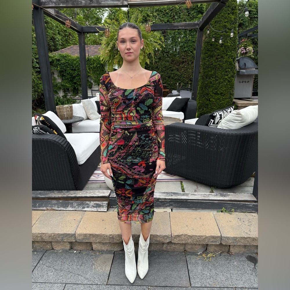 Amazing colufull FUZZI Italian dress♥️! Size L but fit M (like me)